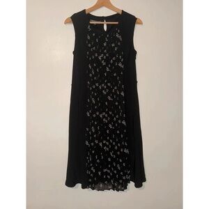 Elegant Black Floral Midi Dress